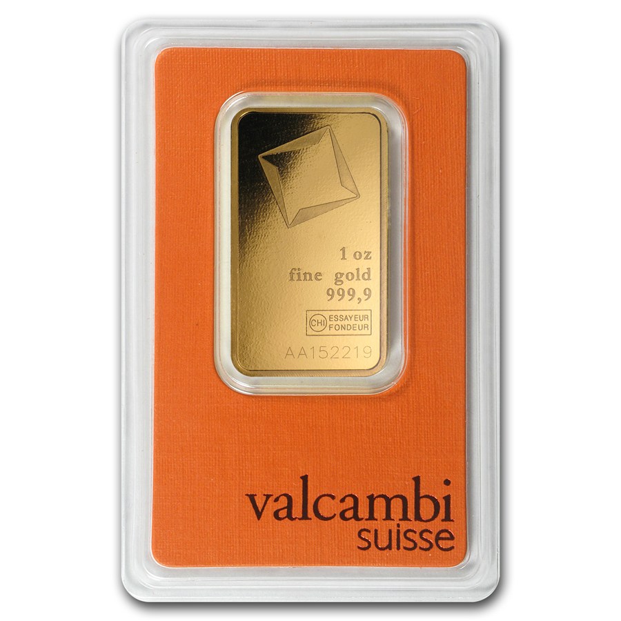 Valcambi 1oz Gold Bullion Bar